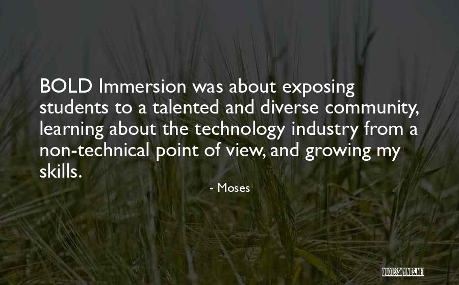 Community Immersion Quotes By Moses Community Immersion Quotes By Moses