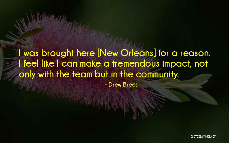 Community Impact Quotes By Drew Brees