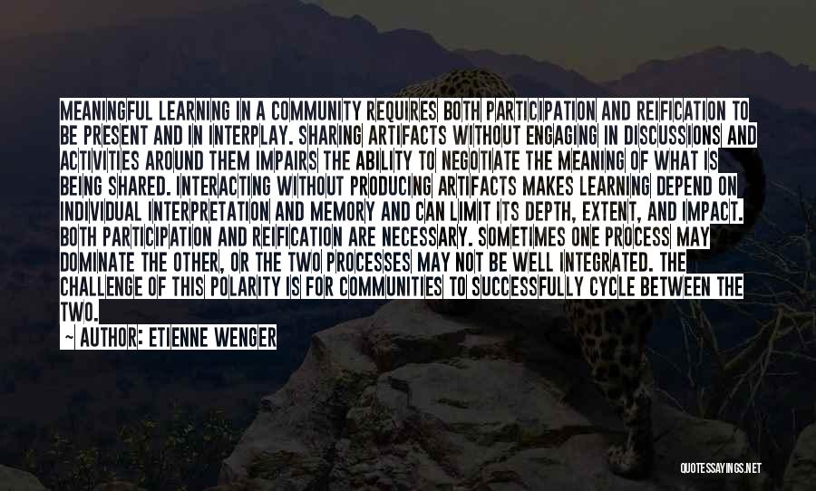 Community Participation Quotes By Etienne Wenger