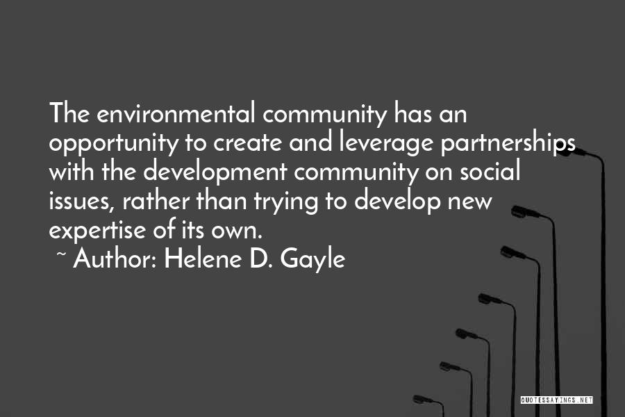 Community Partnerships Quotes By Helene D. Gayle