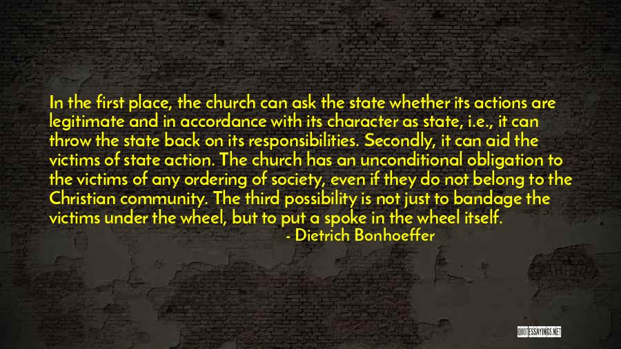 Community Responsibility Quotes By Dietrich Bonhoeffer Community Responsibility Quotes By Dietrich Bonhoeffer