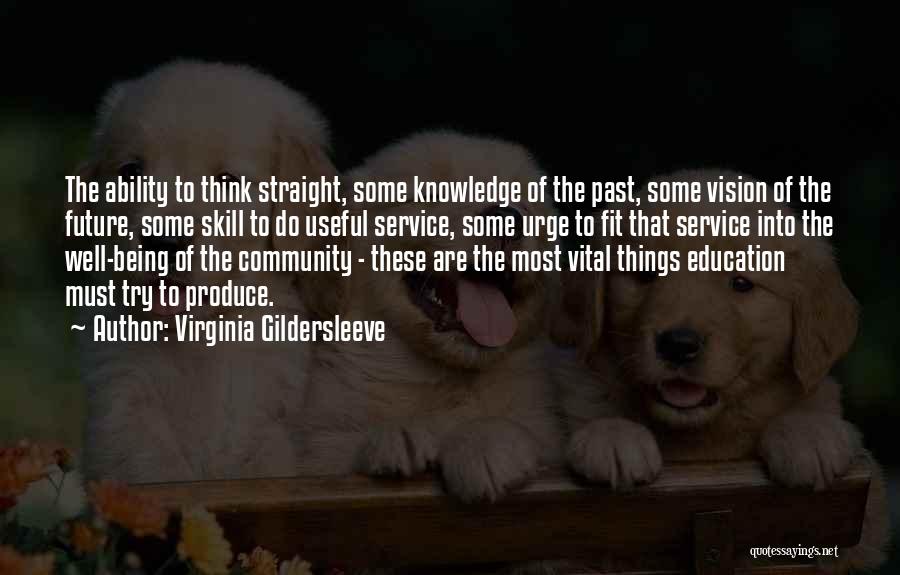 Community Service And Education Quotes By Virginia Gildersleeve