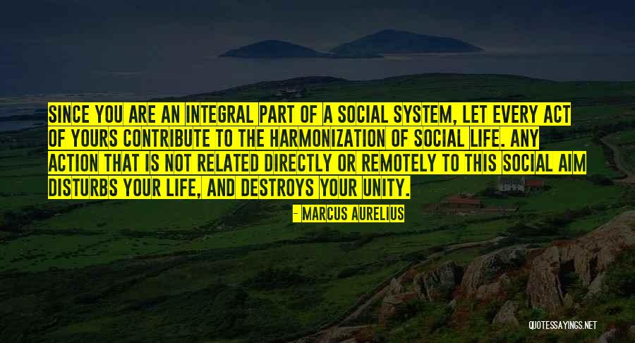 Community Unity Quotes By Marcus Aurelius