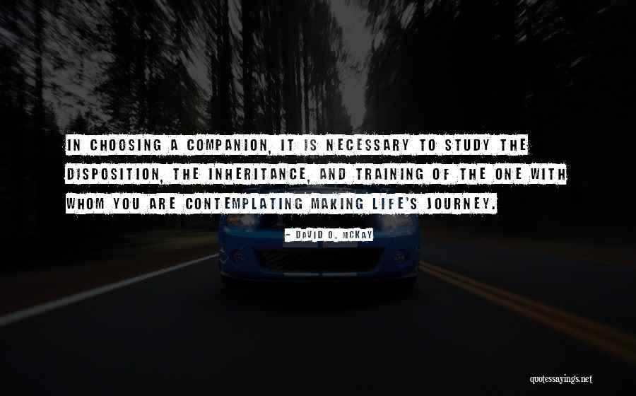 Companion In Life Quotes By David O. McKay Companion In Life Quotes By David O. McKay