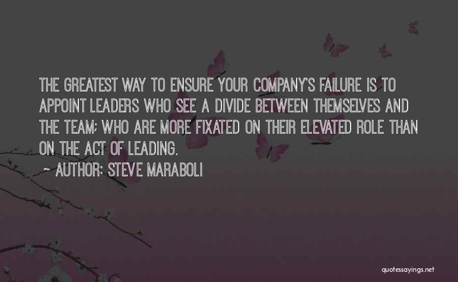 Company Failure Quotes By Steve Maraboli