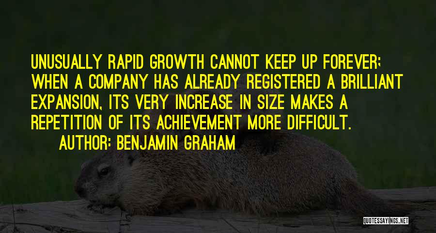 Company Growth Quotes By Benjamin Graham