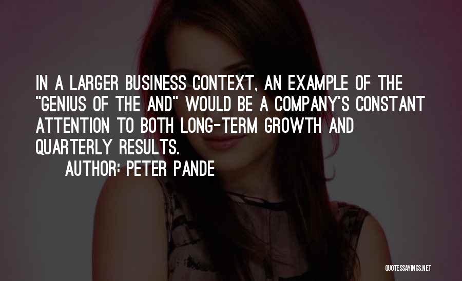 Company Growth Quotes By Peter Pande