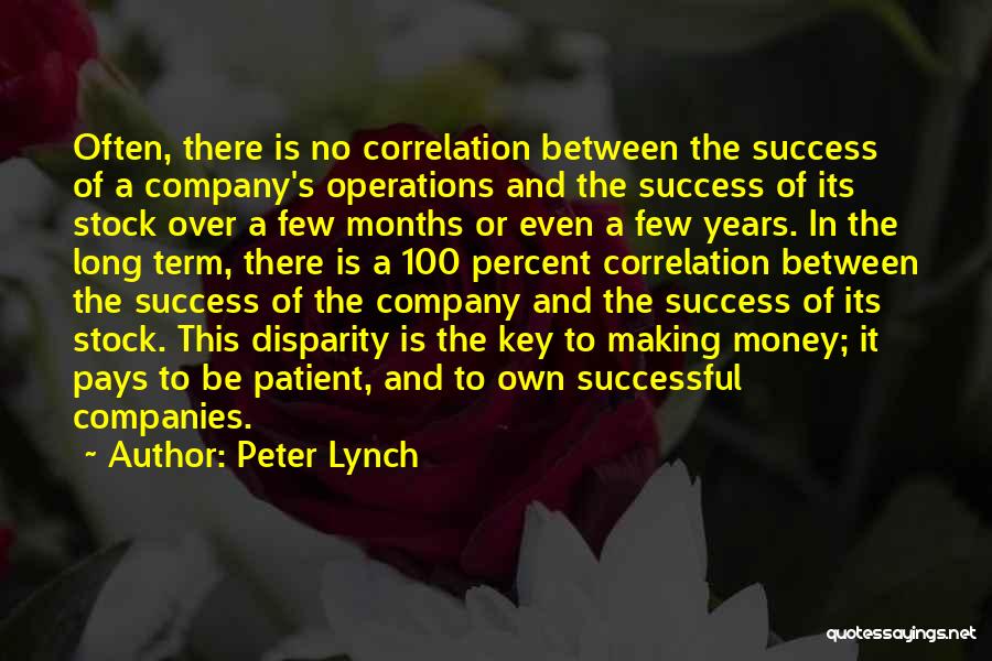 Company Success Quotes By Peter Lynch