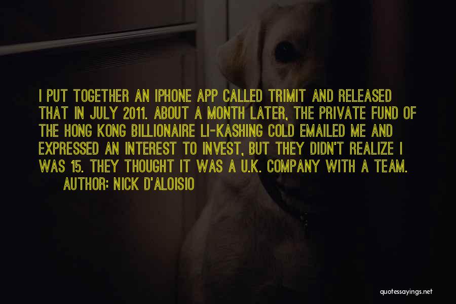 Company Team Quotes By Nick D'Aloisio