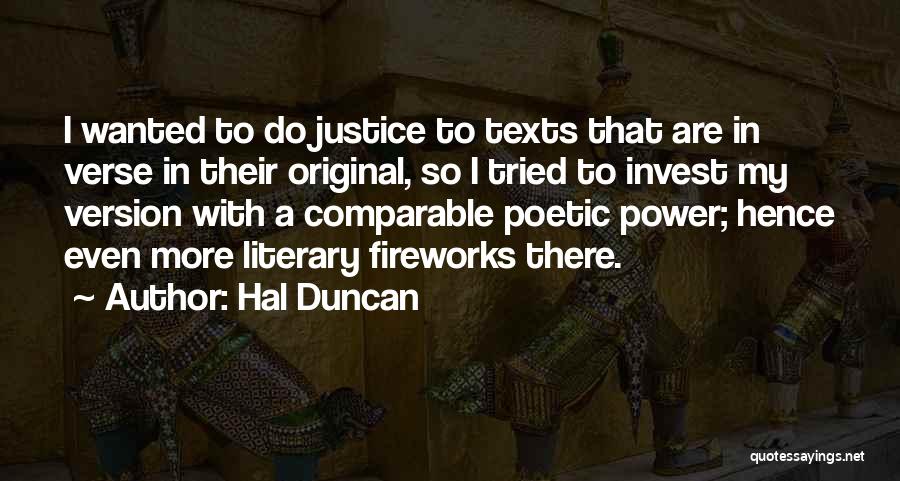 Comparable Quotes By Hal Duncan