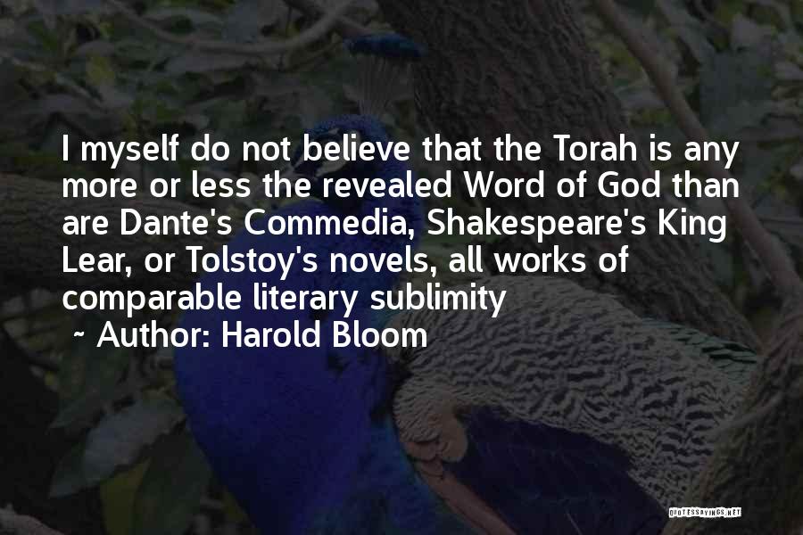 Comparable Quotes By Harold Bloom