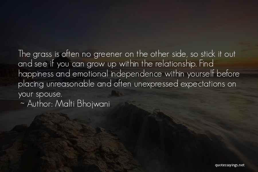 Comparing Love To Something Quotes By Malti Bhojwani