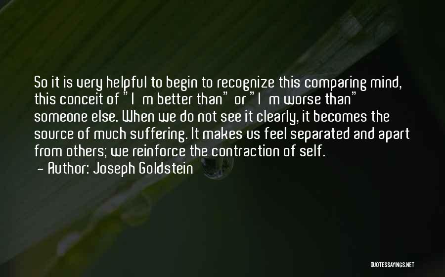 Comparing Others Quotes By Joseph Goldstein