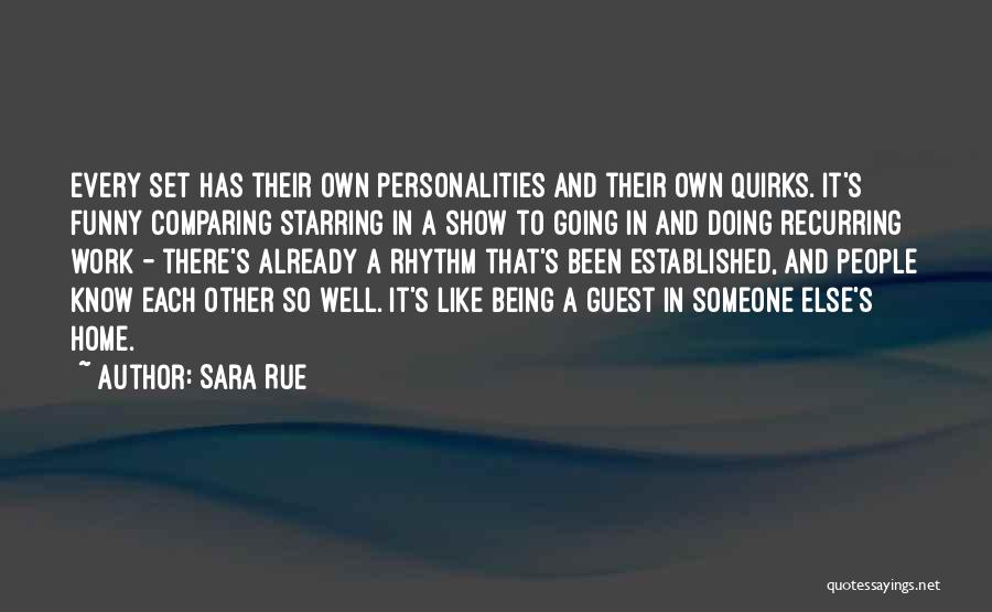 Comparing Someone Quotes By Sara Rue