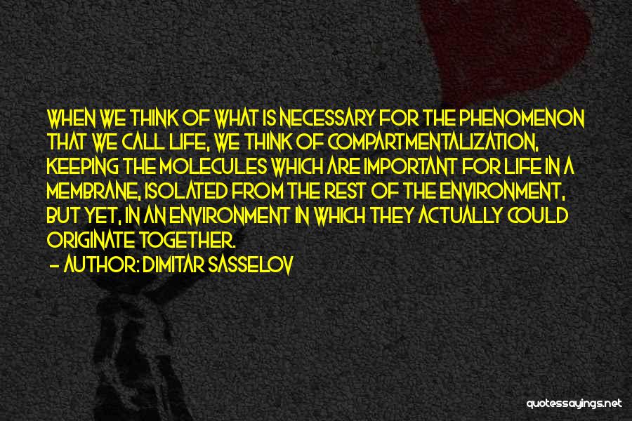 Compartmentalization Quotes By Dimitar Sasselov