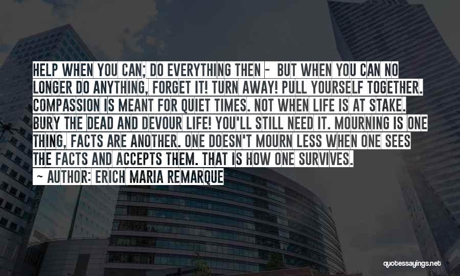 Compassion For Yourself Quotes By Erich Maria Remarque