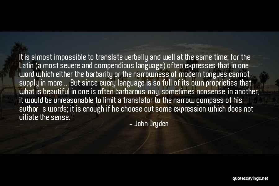 Compendious Quotes By John Dryden Compendious Quotes By John Dryden