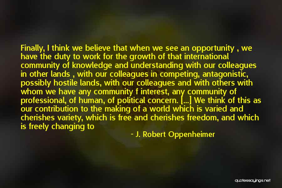 Competing With Others Quotes By J. Robert Oppenheimer