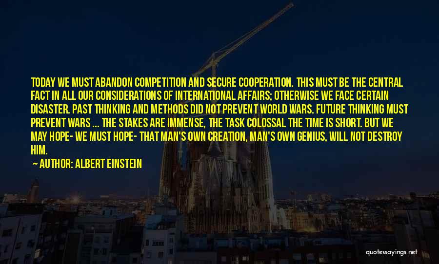 Competition And Cooperation Quotes By Albert Einstein
