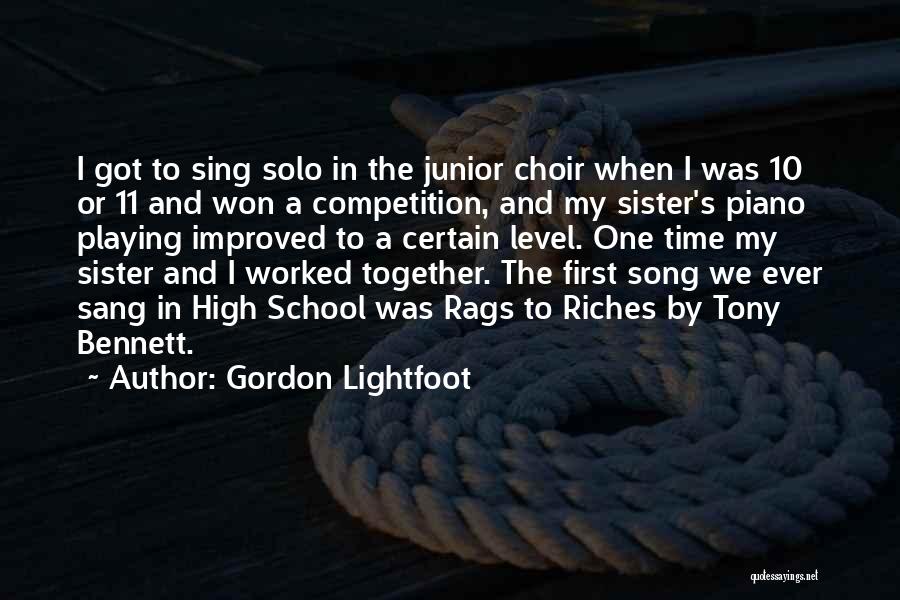 Competition In School Quotes By Gordon Lightfoot