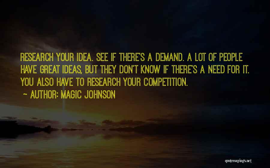 Competition With No One Quotes By Magic Johnson