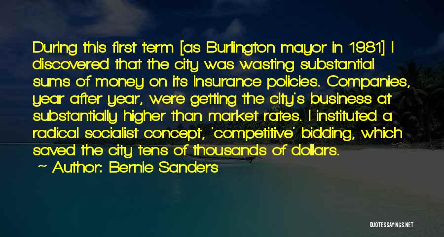 Competitive Bidding Quotes By Bernie Sanders