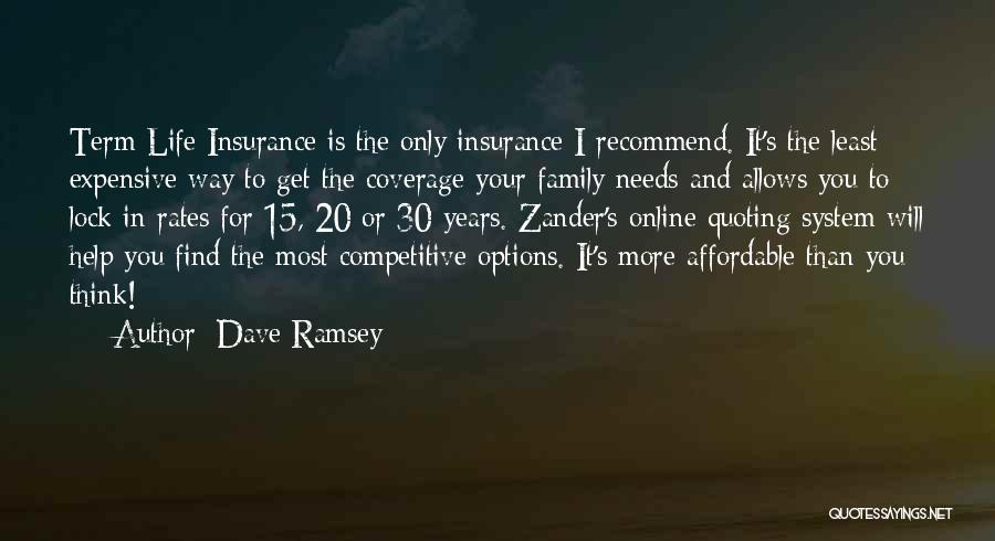 Competitive Life Insurance Quotes By Dave Ramsey