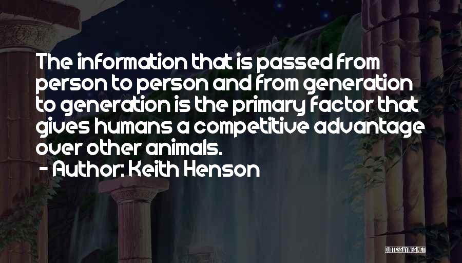 Competitive Person Quotes By Keith Henson