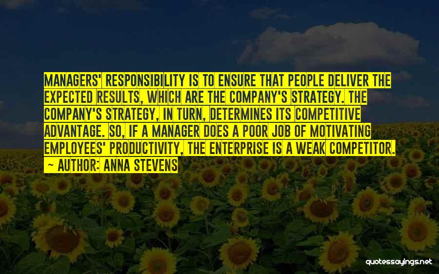 Competitor Quotes By Anna Stevens