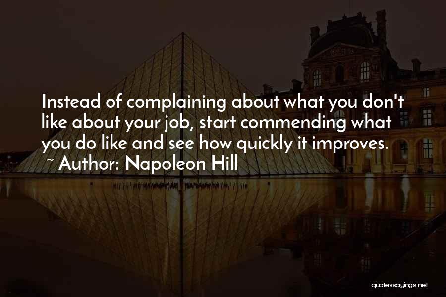 Complaining Quotes By Napoleon Hill