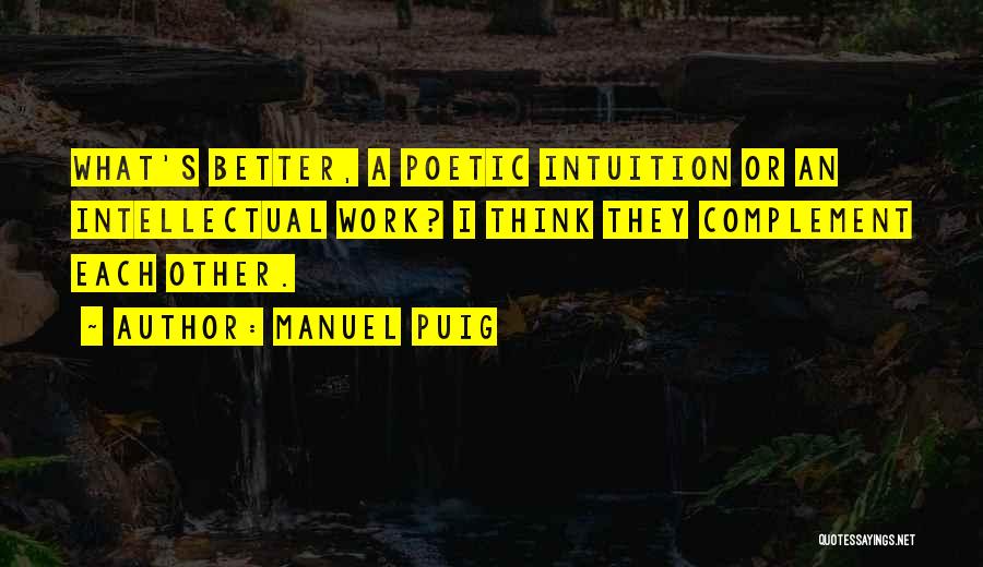 Complement Each Other Quotes By Manuel Puig