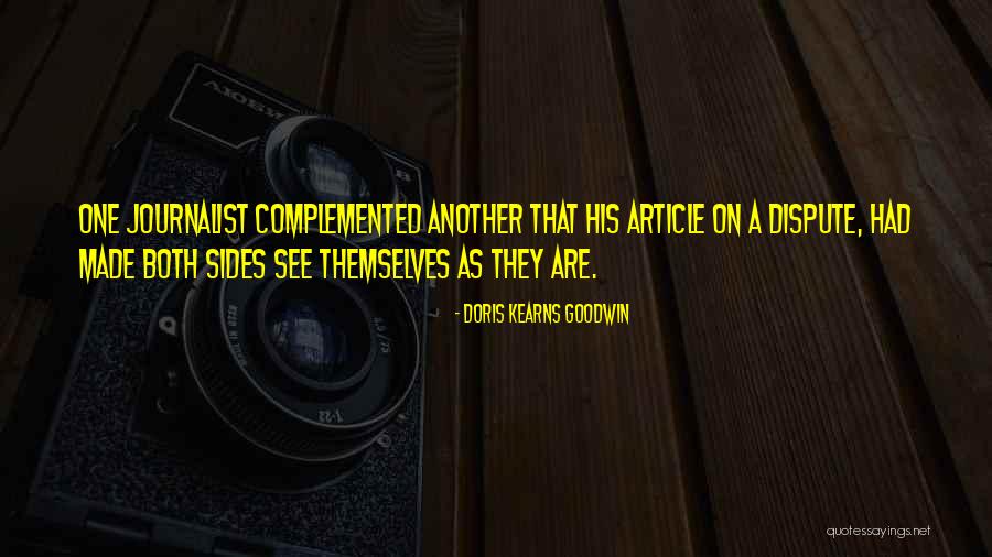 Complemented Each Other Quotes By Doris Kearns Goodwin Complemented Each Other Quotes By Doris Kearns Goodwin