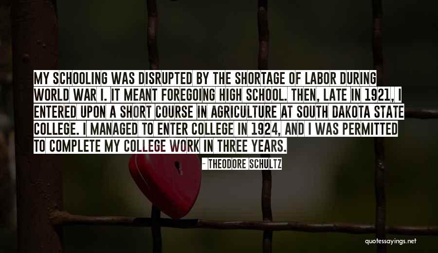 Complete One Short Quotes By Theodore Schultz Complete One Short Quotes By Theodore Schultz