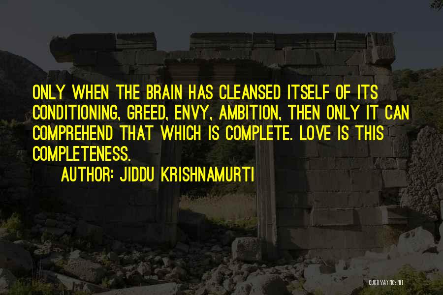 Completeness On Love Quotes By Jiddu Krishnamurti