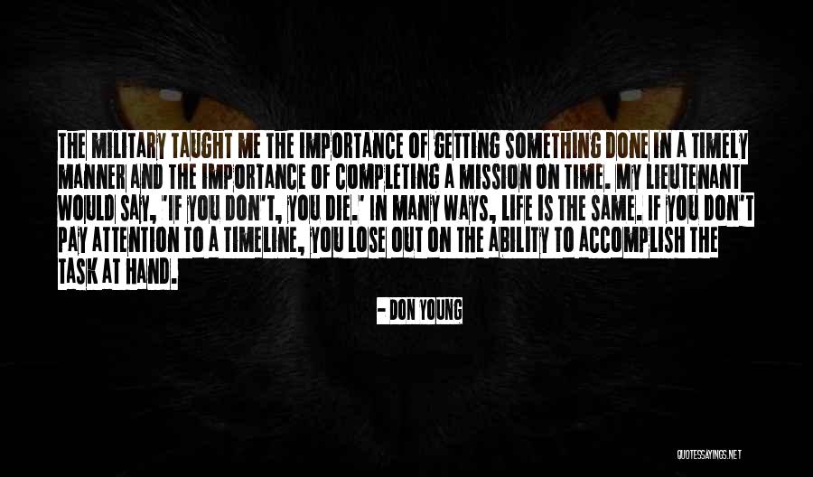 Completing Tasks On Time Quotes By Don Young