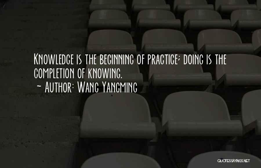 Completion Quotes By Wang Yangming