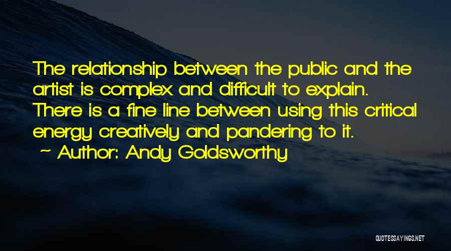 Complex Relationship Quotes By Andy Goldsworthy