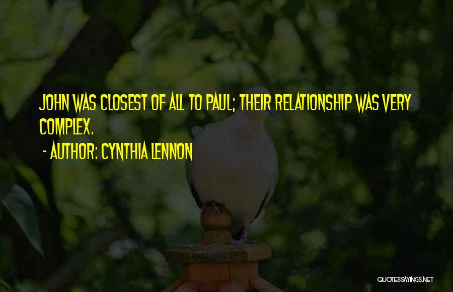 Complexes Quotes By Cynthia Lennon