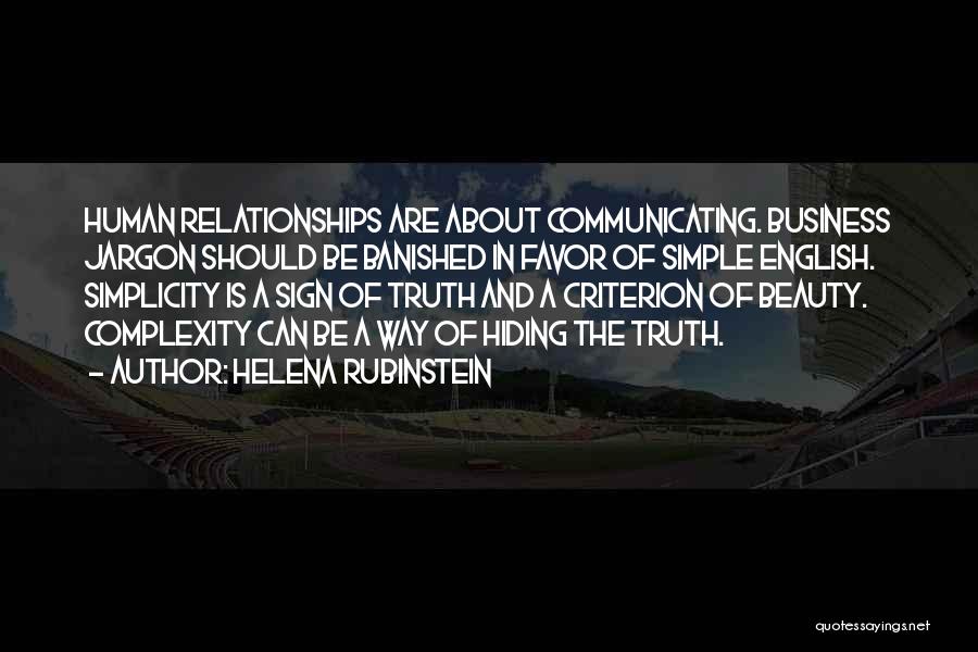 Complexity Of Relationships Quotes By Helena Rubinstein