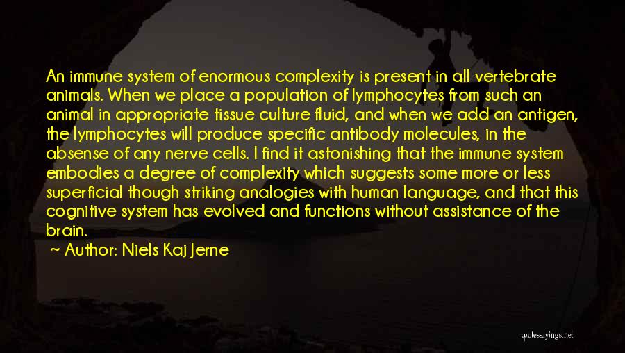 Complexity Of The Brain Quotes By Niels Kaj Jerne