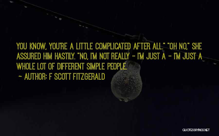 Complicated Quotes By F Scott Fitzgerald