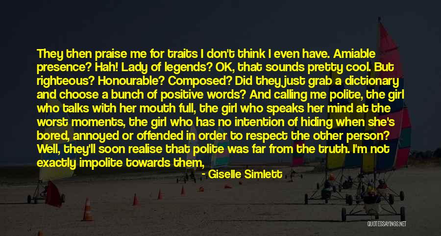 Compliments A Girl Quotes By Giselle Simlett