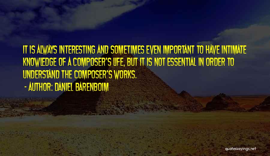 Composer Quotes By Daniel Barenboim