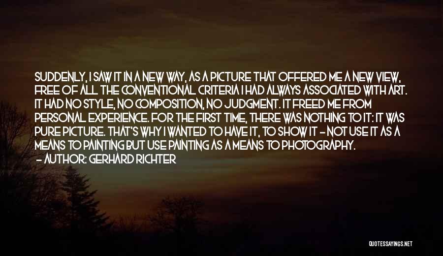 Composition In Photography Quotes By Gerhard Richter
