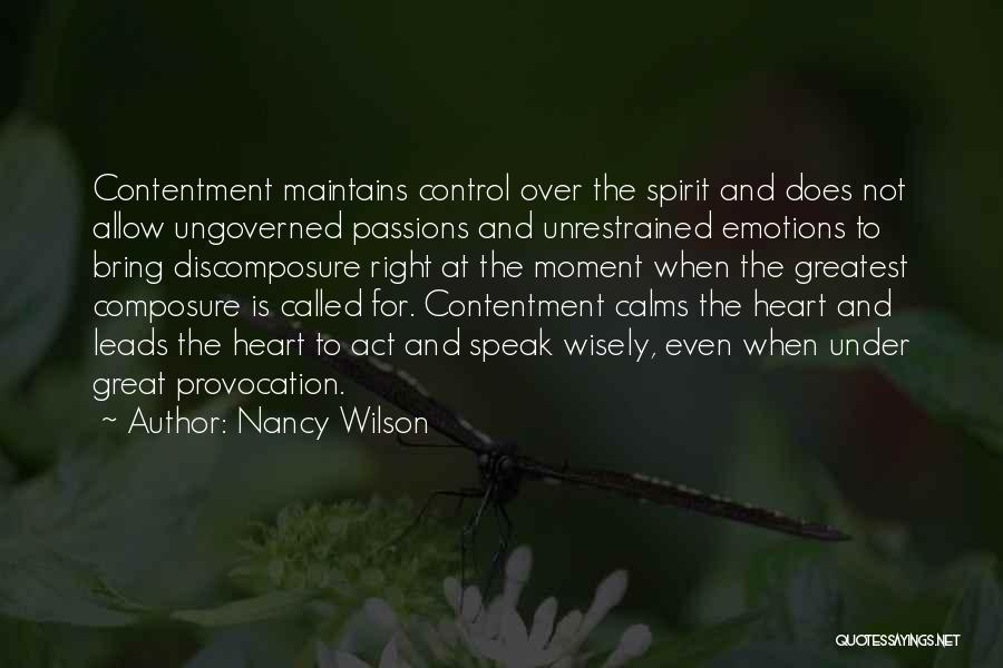 Composure Quotes By Nancy Wilson