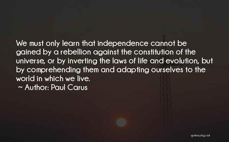 Comprehending Life Quotes By Paul Carus