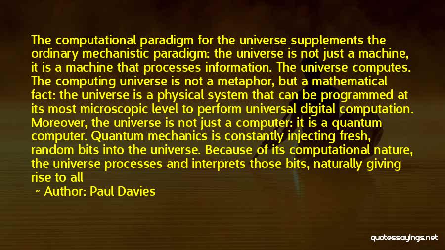 Computation Quotes By Paul Davies