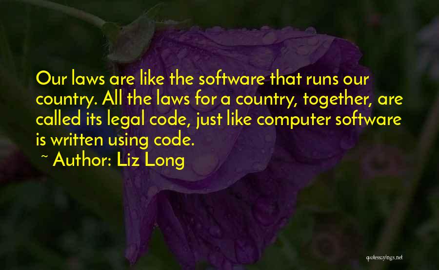 Computer Code Quotes By Liz Long