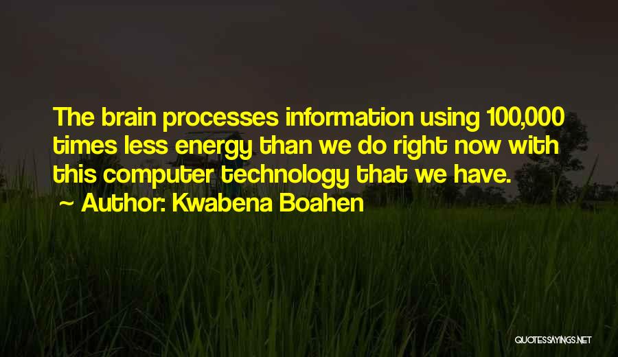 Computer Information Technology Quotes By Kwabena Boahen