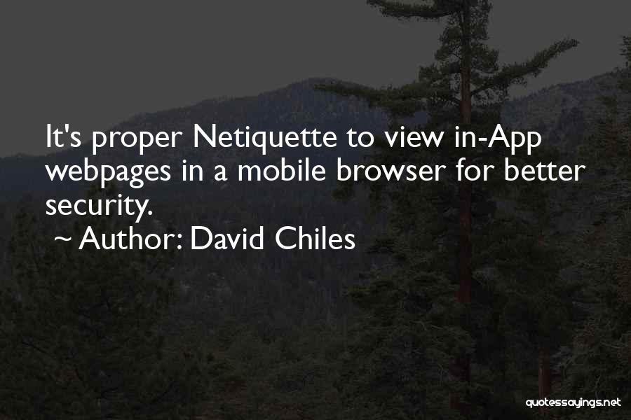 Computer Network Quotes By David Chiles